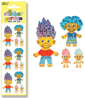 Sparkly Retro Troll Stickers by Sticker Garden *NEW!