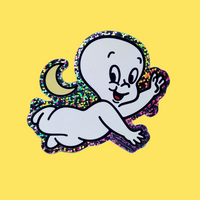 Sparkly Ghost Vinyl Sticker by EverythingSmells