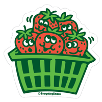 Basket of Strawberries Vinyl Sticker by EverythingSmells *NEW!
