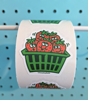 Strawberry Basket Sticker From The Roll *NEW!