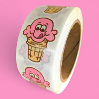 Strawberry Ice Cream Scratch & Sniff Sticker Roll *NEW!