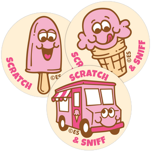 Strawberry Ice Cream EverythingSmells Scratch & Sniff Stickers