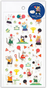 Kitty Ping Pong Stickers *NEW!