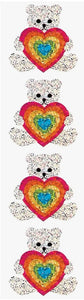 Large Rainbow Heart Bears Prismatic Stickers by Hambly
