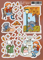 The Park Where Autumn Has Arrived Stickers by 9 O'Clock Bonnie *NEW!