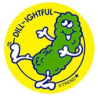 NOT BEING RELEASED! Pickle Scratch 'n Sniff Retro Stinky Stickers