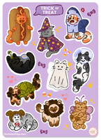 Trick or Treat Cat Stickers *NEW!