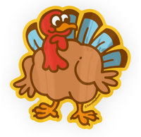 Mirror Finish Turkey Vinyl Sticker by EverythingSmells *NEW!