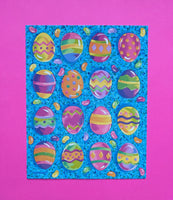 Vintage Amscan Easter Eggs & Jelly Beans Sticker Sheet
