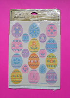 Vintage Hallmark Floral Easter Eggs Sticker Sheet