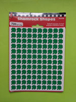 Vintage Instructional Fair Shamrock Shapes Sticker Sheet