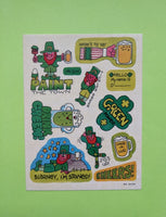 Vintage Paper Art St. Patrick's Day Sticker Sheet