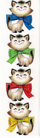 Bowtie Kittens Sticker Strip