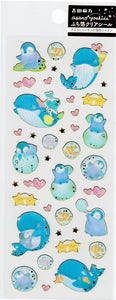 Blue Whale & Penguin Stickers with gold accents *NEW!