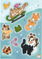 Snow Much Fun for Cats Stickers *NEW!