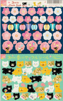 Cats and Cherry Blossoms Stickers by Ryu Ryu