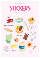 Let's Bake Clear Stickers