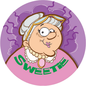 Grandma Dr. Stinky Scratch -N-Sniff Stickers (2 sheets)