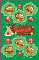 Hamburger Dr. Stinky Scratch-N-Sniff Stickers (2 sheets)