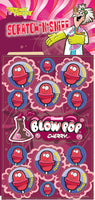 Blow Pop Cherry Dr. Stinky Scratch -N-Sniff Stickers *NEW!