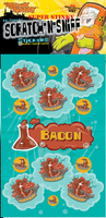 Bacon Dr. Stinky Scratch -N-Sniff Stickers (2 sheets)