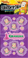 Grandma Dr. Stinky Scratch -N-Sniff Stickers (2 sheets)