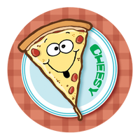 Pizza Dr. Stinky Scratch -N-Sniff Stickers (2 sheets)