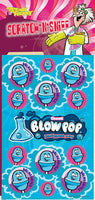 Blow Pop Blue Razzberry Dr. Stinky Scratch -N-Sniff Stickers *NEW!