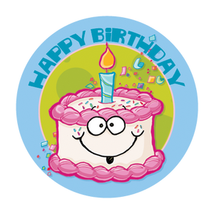 Birthday Cake Dr. Stinky Scratch -N-Sniff Stickers (2 sheets)