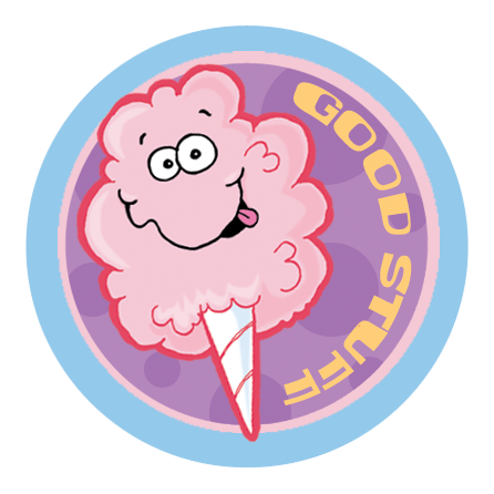 Cotton Candy Dr. Stinky Scratch -N-Sniff Stickers (2 sheets)