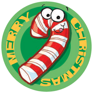 Candy Cane Dr. Stinky Scratch-N-Sniff Stickers (2 sheets)