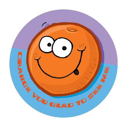 Orange Dr. Stinky Scratch -N-Sniff Stickers (2 sheets)