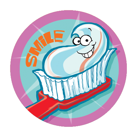 Toothpaste Dr. Stinky Scratch -N-Sniff Stickers (2 sheets)