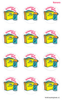 Banana Lunch Box EverythingSmells Scratch & Sniff Stickers