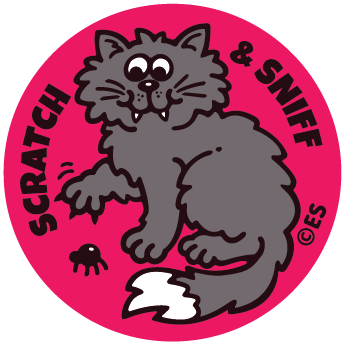 Black Cherry Cat EverythingSmells Scratch & Sniff Stickers