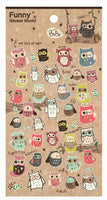 BuBo Owl Stickers by Funny Sticker World