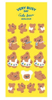 Very Busy Day Cake Bear Stickers