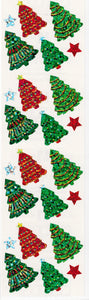 Christmas Trees Prismatic Stickers by Hambly