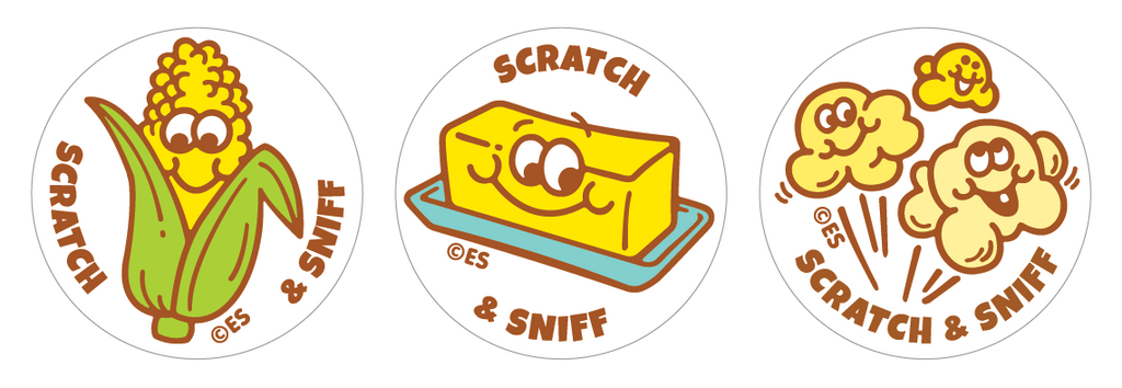 Buttered Corn Sticker Buttered Popcorn EverythingSmells Scratch & Sniff Stickers ...
