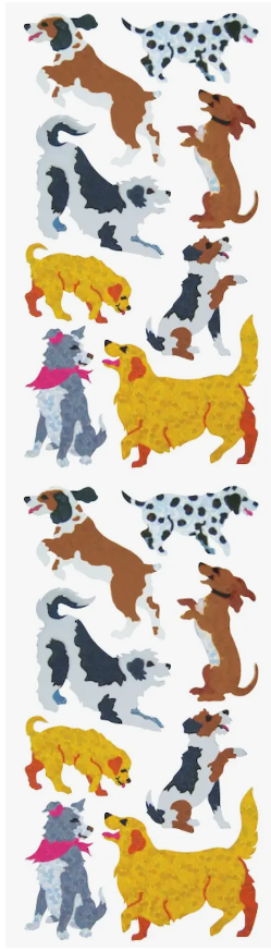 Dogs & Puppies Prismatic Stickers by Hambly