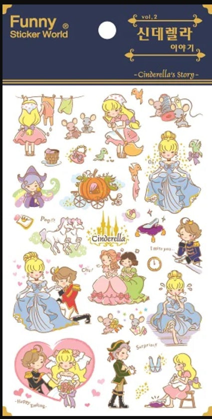 Cinderella Stickers by Funny Sticker World