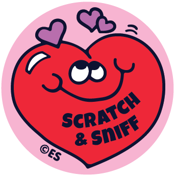Raspberry Sweet Hearts EverythingSmells Scratch & Sniff Stickers