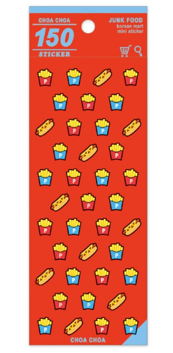 BUY 1 GET 1 FREE! Hot Dogs & Fries Mini Stickers by Mind Wave