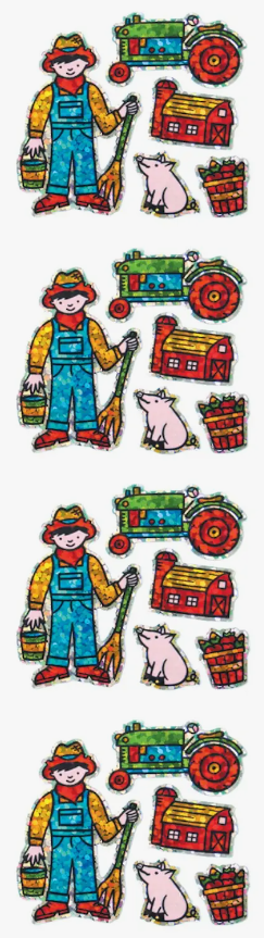 Farmer Prismatic Stickers by Hambly