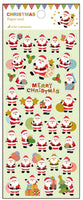 Little Santa Stickers with Gold Accents