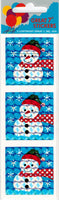 Snowman Vintage Prismatic Square Stickers