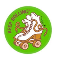 Keep Rolling Leather Scratch 'n Sniff Retro Stinky Stickers