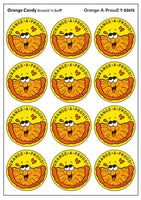 Orange Candy Scratch 'n Sniff Retro Stinky Stickers