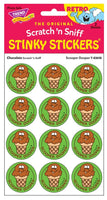 Chocolate Ice Cream Scratch 'n Sniff Retro Stinky Stickers