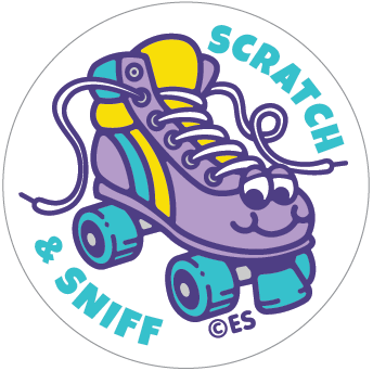 Grape Bubble Gum Roller Skate EverythingSmells Scratch & Sniff Sticker